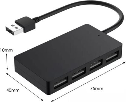 4 prievadų USB 2.0 šakotuvo išplėtimo adapteris, skirtas stacionariam kompiuteriui ir nešiojamam kompiuteriui, didelės spartos - Image 2