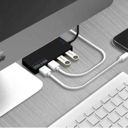 4 prievadų USB 2.0 šakotuvo išplėtimo adapteris, skirtas stacionariam kompiuteriui ir nešiojamam kompiuteriui, didelės spartos - Image 5