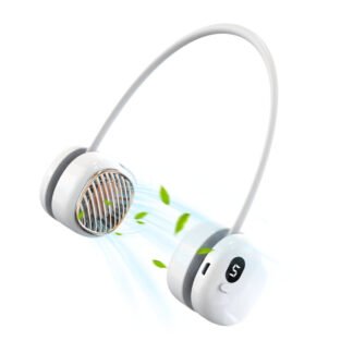 Nešiojamas pakabinamas kaklo ventiliatorius, 5 greičių įkraunamas ventiliatorius, oro aušintuvas