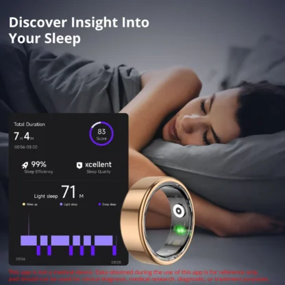 išmanusis žiedas su įkrovimo dėklu | 2024 COLMI R02 Smart Ring with Charging Case - Image 3