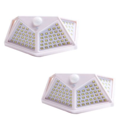 100LED Sieninis šviestuvas įkraunamas saulės energija | 100LED Wall Lamp Led Solar - Image 5