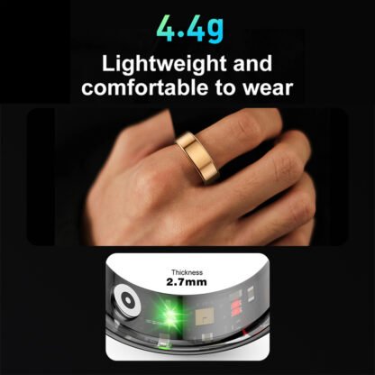 išmanusis žiedas su įkrovimo dėklu | 2024 COLMI R02 Smart Ring with Charging Case - Image 6